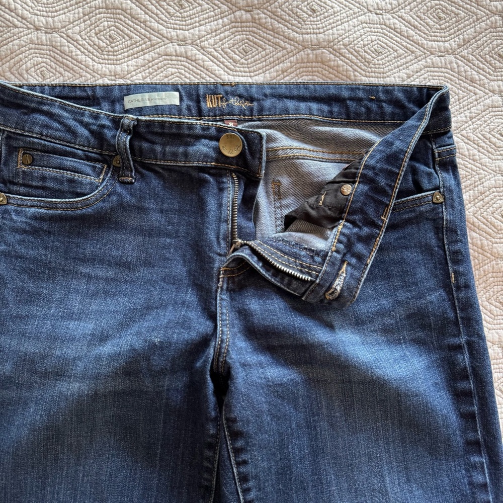 Kut from the Kloth Catherine Boyfriend Jeans Straight Leg Mid Rise Denim Sz 8 - Picture 7 of 16